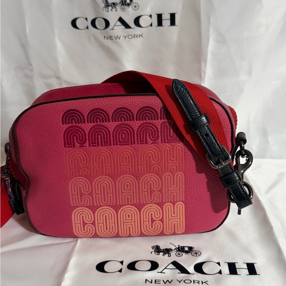 Coach Red and Pink Crossbody Bag